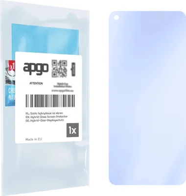 Produktbild von apgo Displayschutzglas für Samsung Galaxy A21s Bildschirmschutz, 9H Hybrid Schutzglas mit Keramikbeschichtung [Glänzend, Full Glue]