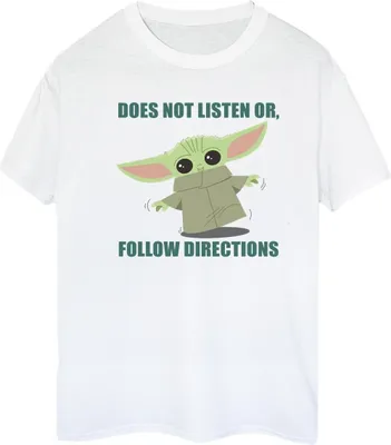 Obrázok produktu pre Star Wars - Dámske tričko "The Mandalorian Does Not Listen" BI49188 (M) (White)