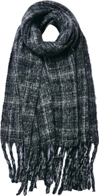 Produktbild von Clayre & Eef Winterschal Damen 40x185 cm Grau Acryl