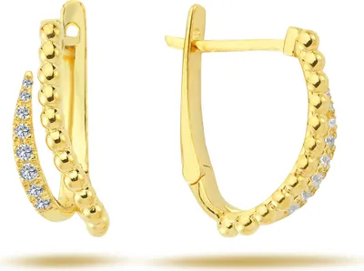 Produktbild von Creolen Diamanten Ohrschmuck 585er Gelbgold