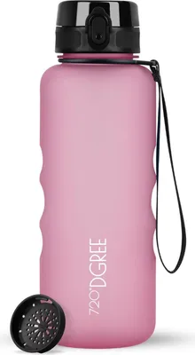 Produktbild von uberBottle softTouch Trinkflasche mit Sieb 1500ml / Rose/ 720DGREE