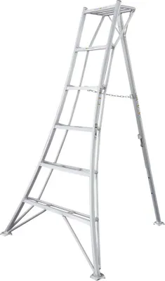 Produktbild von Niwaki Aluminium 3-Holm-Gartenleiter Silber 149x125x183 cm
