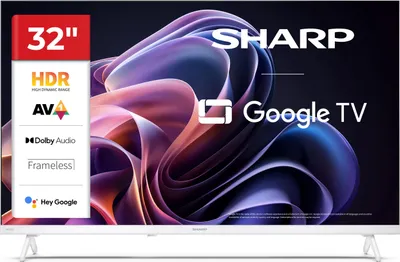 Produktbild von Sharp 32HF2265EW 32 Zoll HD Fernseher Weiss Frameless Google TV Bluetooth HDR10 Triple Tuner