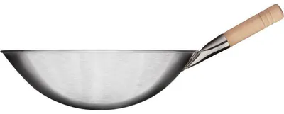 Produktbild von Wok-Pfanne, Edelstahl gebürstet, 400x120 mm (ØxH)