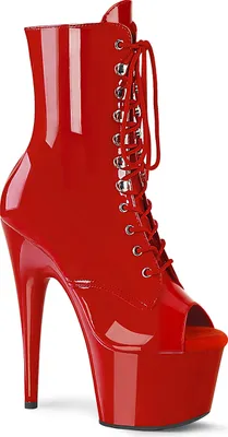 Produktbild von ADORE-1021 Damen Booties von Pleaser, Rot Lack , EU 44, US 14