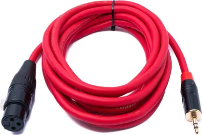 Produktbild von SYSTEM-S Audio Kabel 3 m 3.5 mm Klinke Stecker zu XLR Buchse in Rot