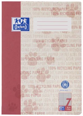 Obrázek produktu pro Oxford 400159473 Oxford Schulheft "Recycling", DIN A4, 16 Blatt, Lineatur 7