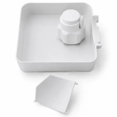 Produktbild von Wasserschutzwanne Waschmaschine, Kunststoff-Auffangschale für Waschmaschine und Trockner, rutschfest, gegen Tropf- und Spritzwasser, weiß