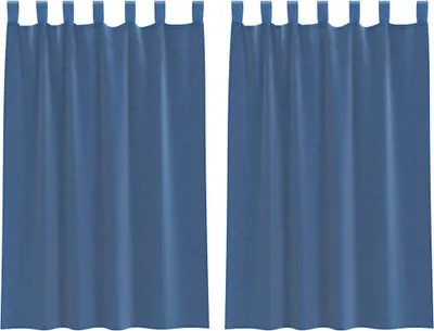 Immagine prodotto di Tende in Voile con Tasche per Aste 2 pz Blu Reale