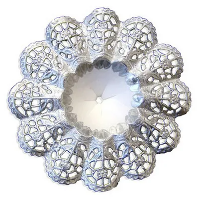 Biedermeier-Manschetten, 25 Stk., Ø 13 cm, silber, nassfest