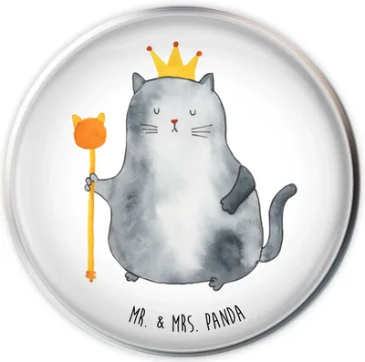 Produktbild von Mr. & Mrs. Panda Waschbecken Stöpsel Katze König - Weiß - Geschenk, Wohnung, Katzen, Katzenmotive, waschbeckenstöpsel, Abfluss-Stopfen, Königlich, Ablaufgarnitur, Cat
