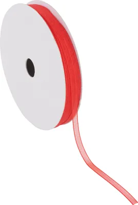 Produktbild von Organzaband, ca. 3 mm breit, 10 m Rot