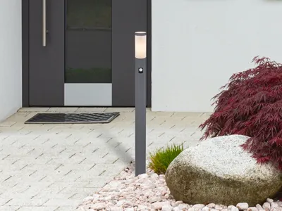 Produktbild von Globo Lighting Außenleuchte Edelstahl anthrazit, 1x E27
