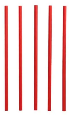 Zdjęcie produktu dla 6750 Słomki do koktajli Papstar, papierowe Ø 8 mm, 25 cm, czerwone 88933 Papierowe słomki do picia Słomki papierowe do koktajli