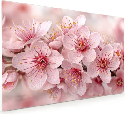 Produktbild von Küchenrückwand Spritzschutz Glas mit Motiv Kirschblütenzweig 40 x 40 cm