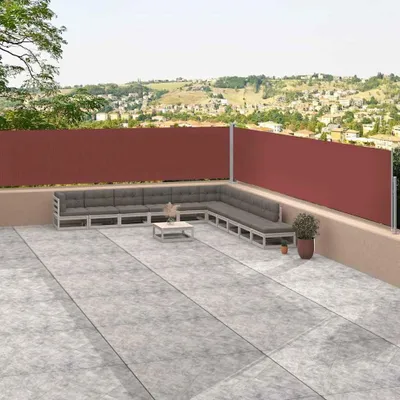 Immagine prodotto di vidaXL Tenda laterale estensibile marrone 117x1200 cm