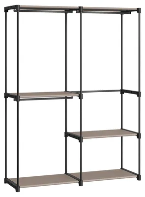 Offener Kleiderschrank, 3 Hängebereiche, 138 x 43 x 182 cm