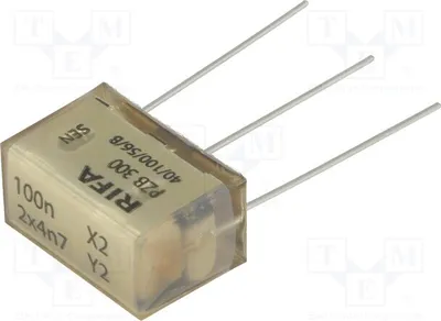 Image de 1 x Condensateur de filtrage traversant : 4,7 nF, 12,5 x 16 x 24 mm, référence PZB300MC13R30, pour suppression des interférences