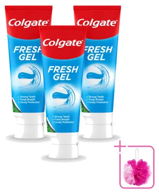 Image de 3 tubes de gel dentaire Colgate Blue Fresh - 75 ml - Lot économique - 3 pièces