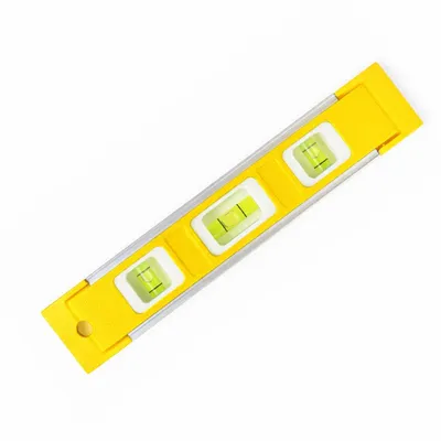 Produktbild von Gelb Wasserwaage Profi Qualität 3 Libellen Magnetisch 23cm Messwaage Bauwaage