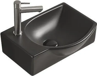 Immagine prodotto di Mexen Mista lavabo da appoggio destro 40 x 28 cm, nero opaco - 22174085R