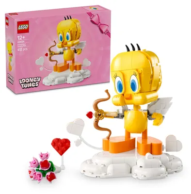 Produktbild von LEGO Looney Tunes Liebesbote Tweety - Modellbau zu Looney Tunes mit Zubehör - Blumenstrauß, Herz, Amor-Bogen & Wolkenständer - Kreatives Geschenk für Mädchen & Teenager ab 12 Jahren - 40824