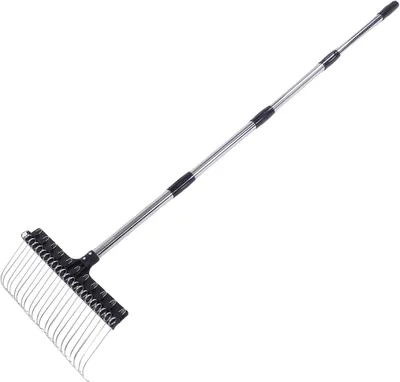 Produktbild von Rasenharke, Federstahl, breit, für Garten