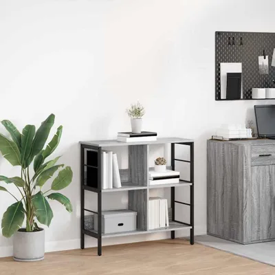Image de Maison Exclusive - Étagère de bibliothèque, 4 niveaux, 82 x 32 x 79 cm, en panneaux de particules