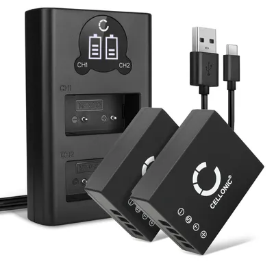 Image de CELLONIC 2x Batterie pour Appareil photo Compatible avec FujiFilm Fuji X100V, Compatible avec Fuji X100F, X-T1, NP-W126 - (1140mAh, 7.4V) + Chargeur Double