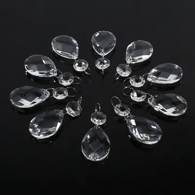 Produktbild von Hanging Drops Pendelleuchte, Transparent Light Pendelleuchte, Kronleuchter Pendelleuchte, DIY Kristall Pendelleuchte, Kristall Kronleuchter Lampe Teil, Kristall Hanging Pendan