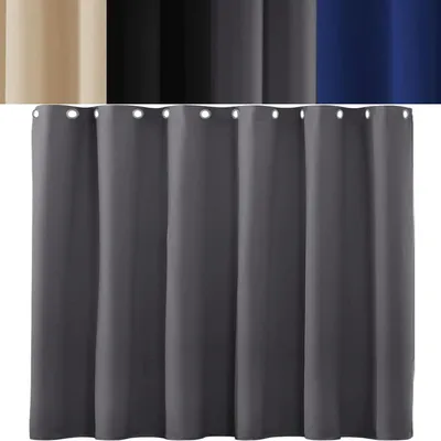 Produktbild von Lärmschutzvorhang 1 Stück 145 x 200 cm Dunkelgrau Kälteschutz Gardine Wohnzimmer Raumteiler Waschbar