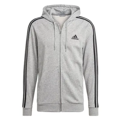 Produktbild von adidas Essentials French Terry 3-Streifen Full-Kapuzenjacke mgreyh/black M