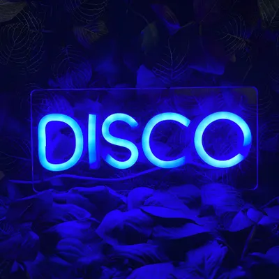 Produktbild von NEON LED Licht, dekorative Wand-Leuchte, DISCO blau, ca. 24 x 11 x 2 cm