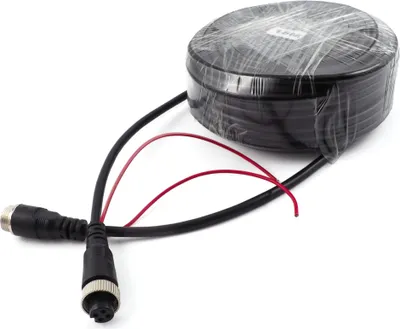 Image de Câble vidéo pour moniteur de caméra de recul, 15 m, connecteur torsadé à 4 broches