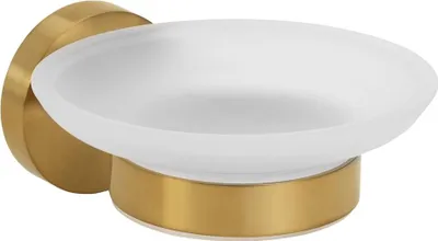 Produktbild von Sapho X-ROUND GOLD Seifenschale, Milchglas, Gold matt