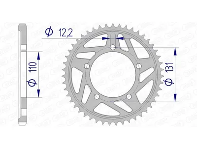 Produktbild von AFAM Kettenrad Alu Standard - 525