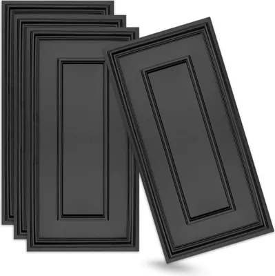 Zdjęcie produktu dla Verdico | Panele ścienne z polistyrenu 3D - Czarny - 100x50 Cm - Lekki polistyren - Dekoracja wnętrz - 0,5 m2