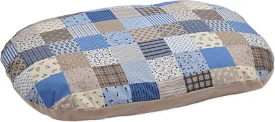 Produktbild von Aumüller Hundekissen Patchwork 65 x 45 x 10 cm blau beige