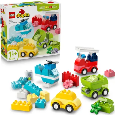 Produktbild von LEGO DUPLO Kreative Fahrzeuge - Lernspielzeug zum Sortieren für Kleinkinder - Autos und Lastwagen - Spielset für Feinmotorik - Geschenk für Babys, Jungen und Mädchen ab 1 Jahr - 10474