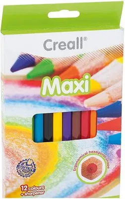 Produktbild von Creall Buntstifte Maxi Jumbo 12 Farben - extra robust und dick