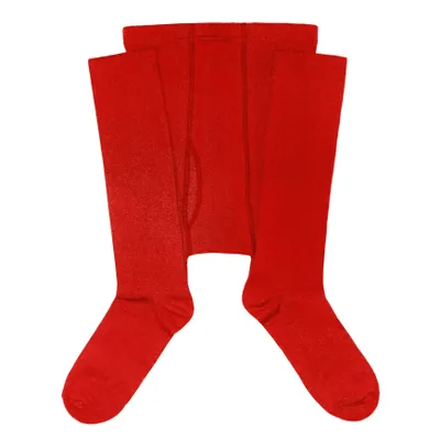 Produktbild von Herrenstrumpfhosen aus Baumwolle Einfarbig Rot Größe 54-56