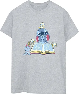 Produktbild von Disney - "Reading Reading A Book" T-Shirt für Damen BI30078 (L) (Grau)