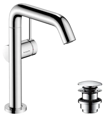 Image de hansgrohe Tecturis S, mitigeur monocommande de lavabo, 210, Fine, CoolStart, EcoSmart+, avec bec pivotant et vidage Push-Open, chrome, 1 pièce.
