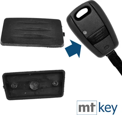 Produktbild von Auto Schlüssel Tasten Set 2X Taste Gummi kompatibel mit 1 Tasten FIAT Funk Schlüssel Schwarz