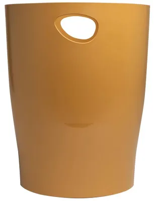 Produktbild von EXACOMPTA - 1 Papierkorb mit Griffen ECOBIN NeoDeco - Volumen 15 Liter - Maße 26,3 x 26,3 x 33,5 cm - für Büro oder Zuhause - Farbe Kupfergold