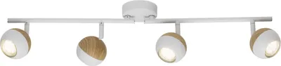 Produktbild von BRILLIANT SCAN LED Deckenstrahler 75 cm Metall Weiß / holz hell 4-Flammig