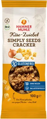 Produktbild von (MHD) Hammermühle Simply Seeds Cracker Käse-Zwiebel 100g