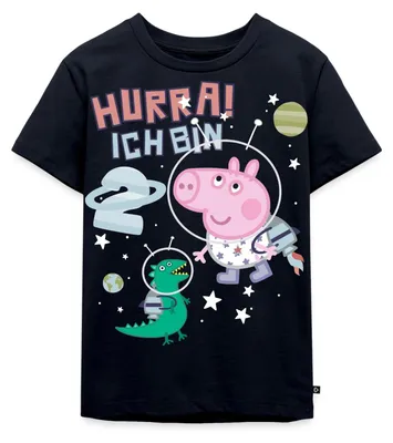 Produktbild von Spreadshirt Peppa Wutz Schorsch 2. Geburtstag Kinder Premium T-Shirt, 98/104 (2 Jahre), Navy