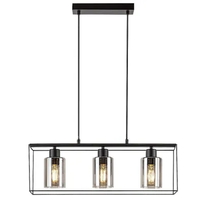 Image de Lampe suspendue E27 3x25W noir 72033 Chadwick Rabalux