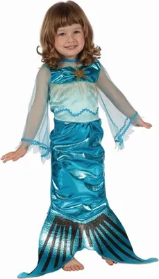 Produktbild von Meerjungfrauen-Kostüm, blau, Größe 92/104 cm - Godan
